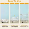 Multi Tiers Fruit Vegetable Storage Basket with Rolling Wheels for Kitchen