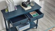 DS-HOMEPORT Solid Wood Sofa Table; Wooden Farmhouse Console Tables with Storage Shelf; Wood Entryway Table with Drawers; 35.43'' x 13.78'' x 30.31'' I