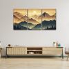 3 Panels Framed Abstract Wood Grain Boho Style Mountain & Forest Canvas Wall Art Decor,3 Pieces Mordern Canvas Decoration Painting for Office,Dining r