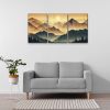 3 Panels Framed Abstract Wood Grain Boho Style Mountain & Forest Canvas Wall Art Decor,3 Pieces Mordern Canvas Decoration Painting for Office,Dining r